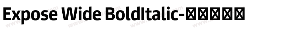 Expose Wide BoldItalic字体转换